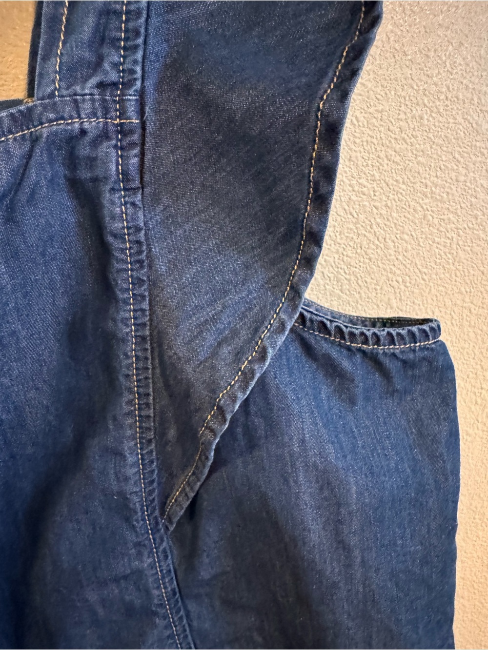 a.n.a Denim Button-Front Crop Top Tank - Picture 4 of 5